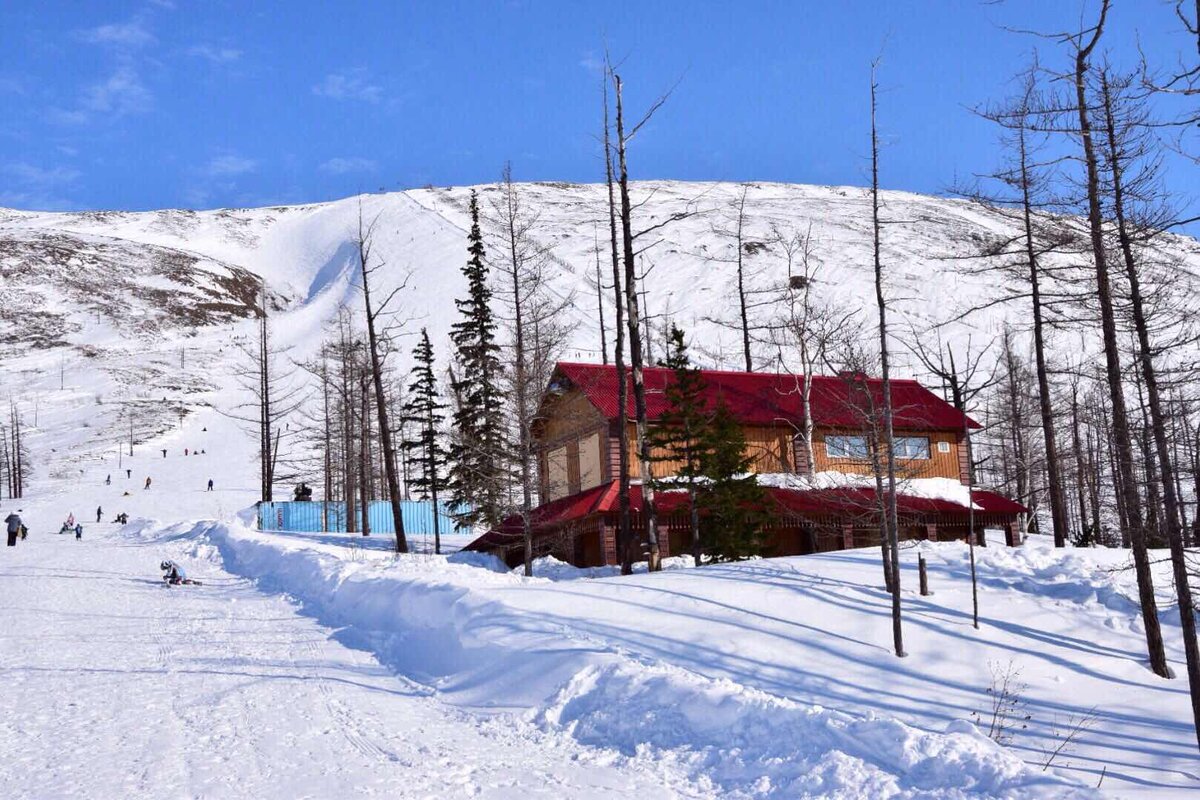 Вид на горнолыжный склон)) 