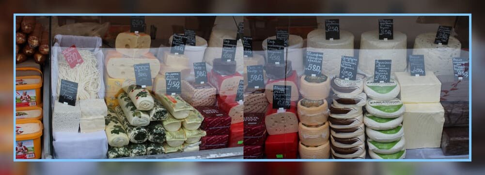 молочная продукция на Ярмарке в центре Костромы