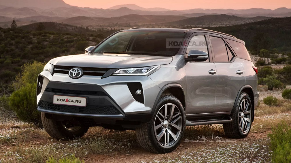 Рендерное изображение обновлённого Toyota Fortuner   Фото: Колёса.ру