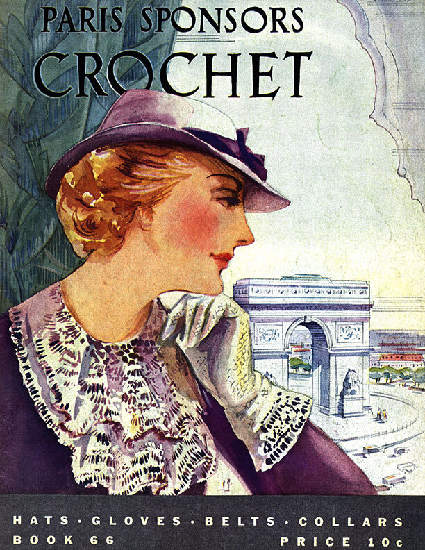 Обложка книги со схемами вязания, 1935 год