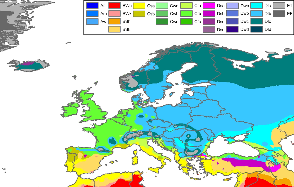 Clima subtropical en europa