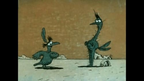 Мультфильм «Крылья, ноги и хвосты» (1988), режиссёры И.Ковалёв и А.Татарский (по сказке А. Иванова).