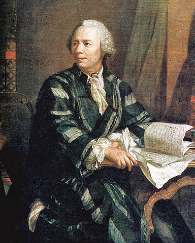 Леонард Эйлер. Портрет, выполненный Я. Э. Хандманном (1756) (данное фото – общественное достояние)