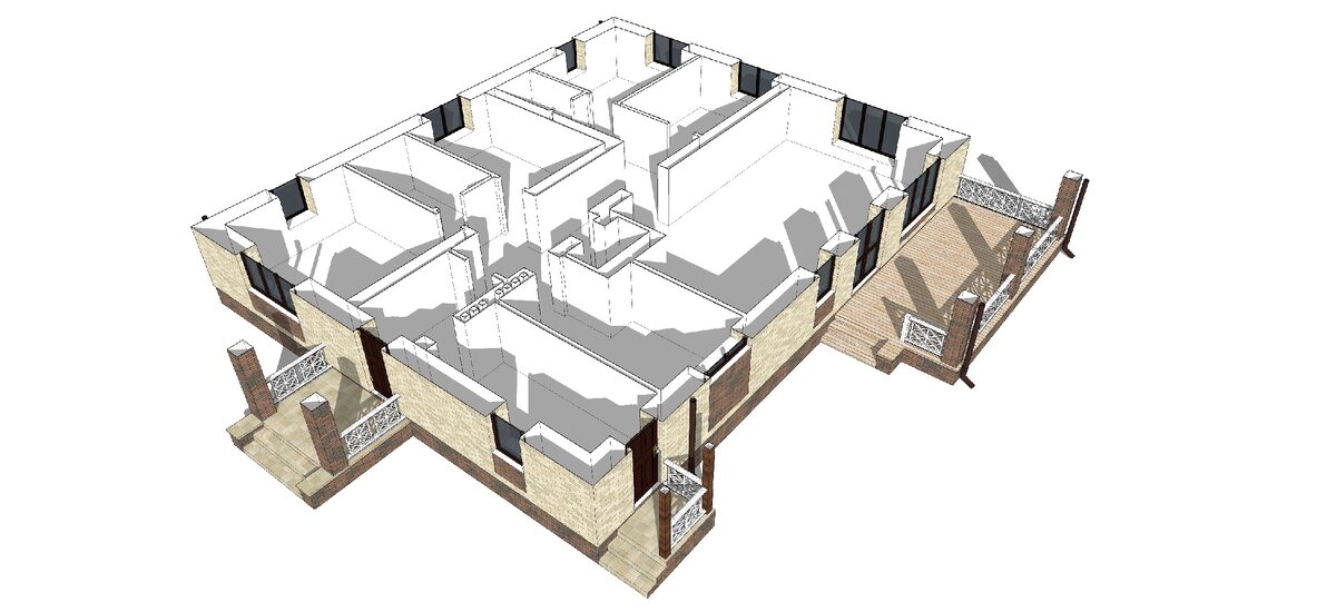 Планировка одноэтажного дома
