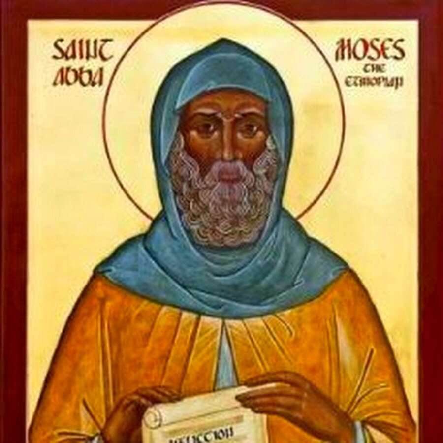 Преподобный Моисей Чёрный. Картинка-икона из сети