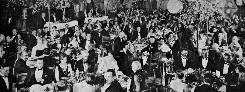 Банкет на первой церемонии вручения «Оскаров», 16 мая 1929 года, в отеле Hollywood Roosevelt. Фото: APS