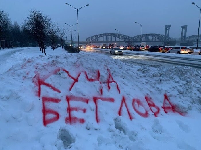 Горожане выражают свое недовольство бездействием властей. Источник: ТГ-канал "Протестный Петербург"
