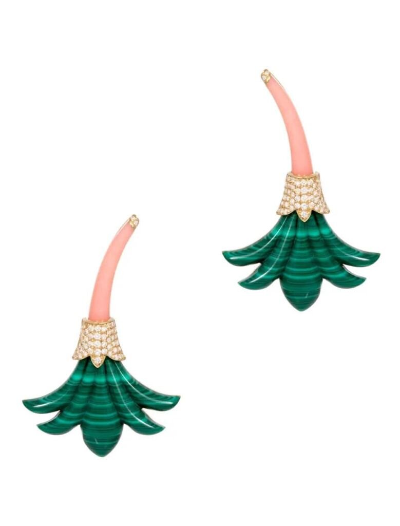 Серьги «Психоделия» с малахитом. L’Atelier Nawbar