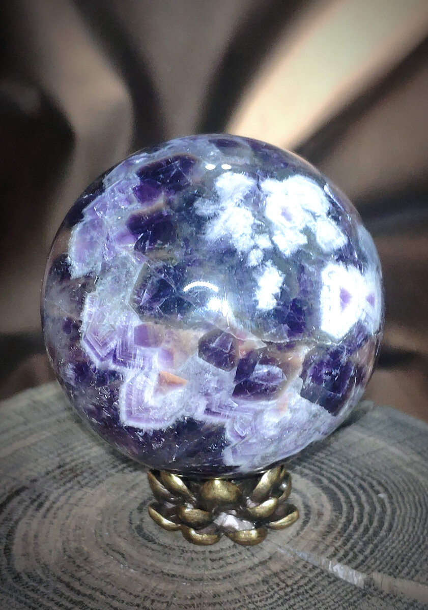 Шар шевронный аметист 55 мм, Бразилия