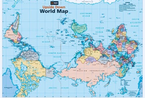 Почему на австралийской карте мира Россия находится в таком странном месте?