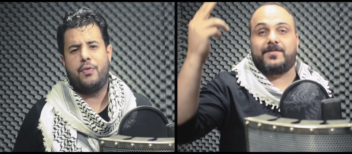 Палестинские рэпперы Шади аль-Бурини и Кассем ан-Наджар