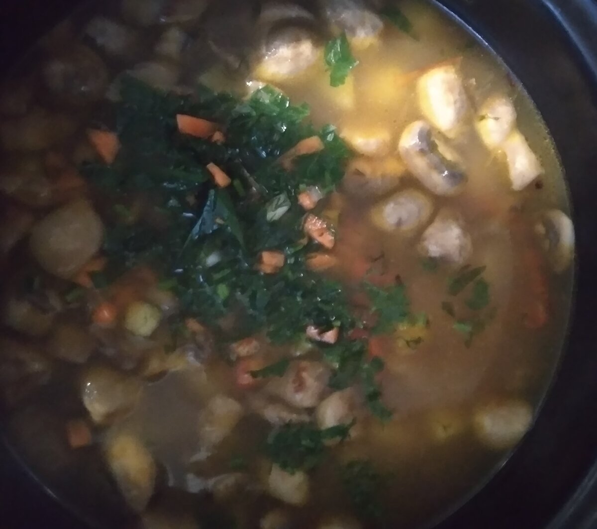 добавляем зелень