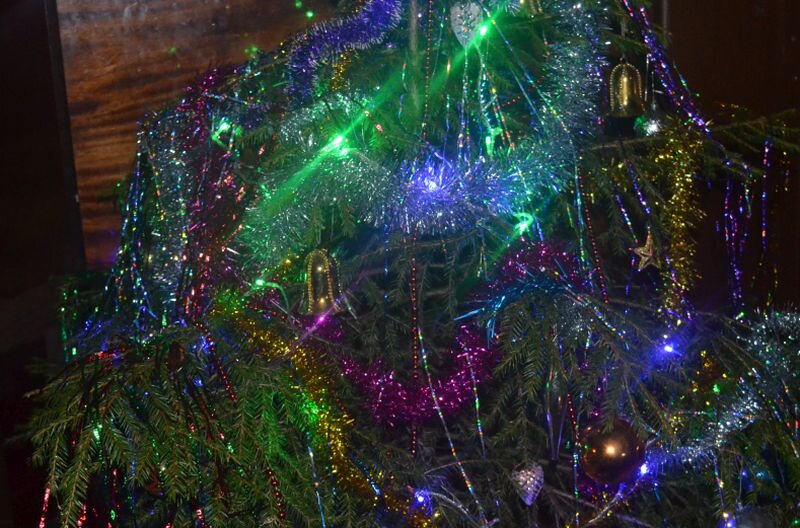 Вот такая елка стоит у нас дома в этом году.