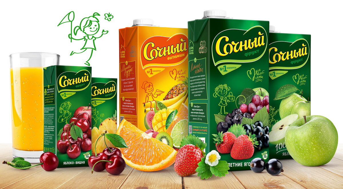 №1 100% натуральный сок "Сочный"