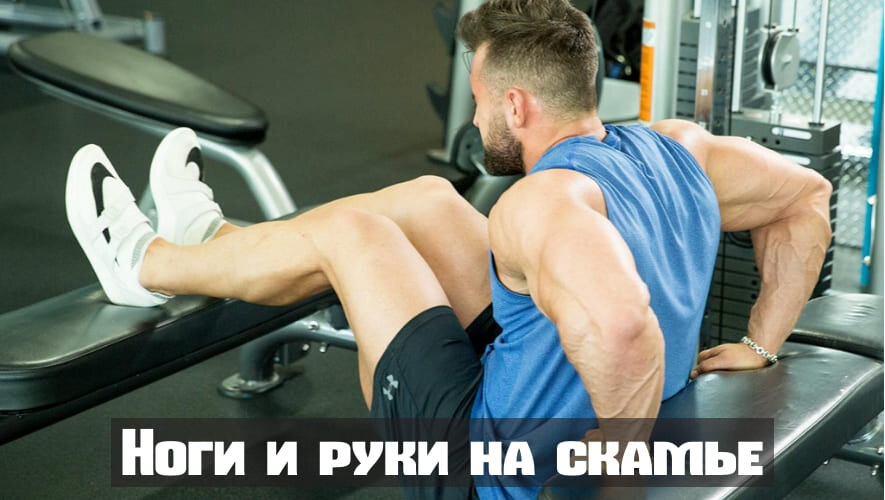 Обратные отжимания на трицепс