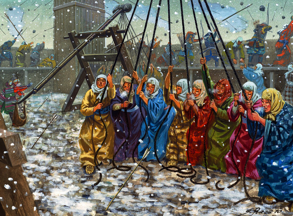 Защитницы Омори - современная реконструкция. Иллюстратор: Giuseppe Rava