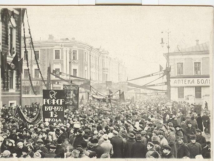 Тверская улица. Неизвестный автор, 1922 год, г. Москва, Тверская ул., МАММ/МДФ. 