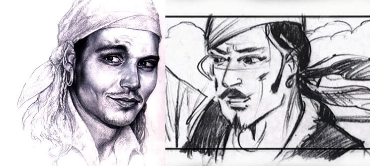 Первоначальный образ капитана Джека Воробья.