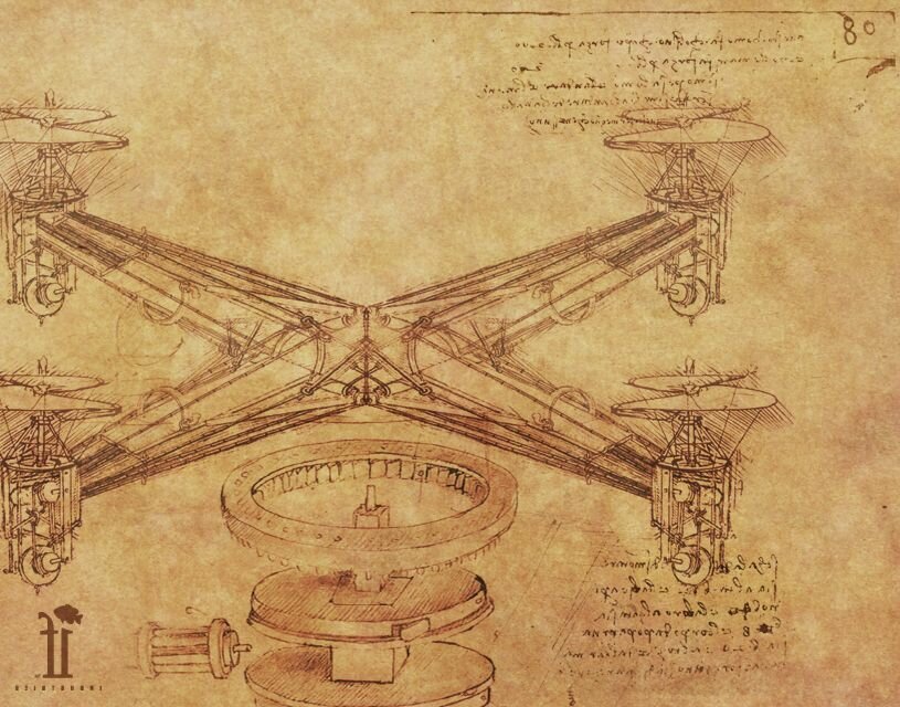 Летательный аппарат леонардо да винчи рисунок