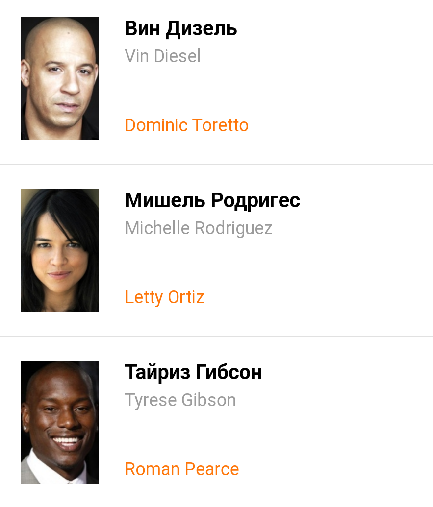 В главных ролях