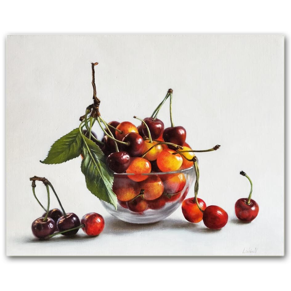 Картина маслом на холсте "Черешни". Автор: LukiaN. Размер: 40х50 см.