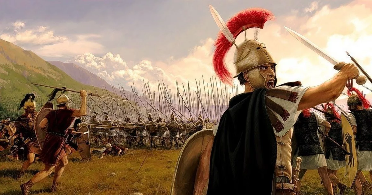 После битвы персидское царство перестало существовать. Битва македонцев против римлян. Царь Пирр Эпирский. Битва македонцев против греков.