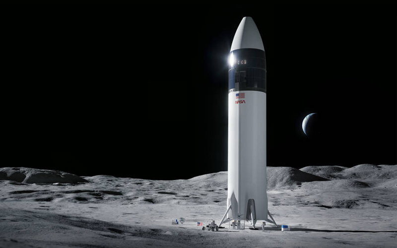 Корабль lunar lander для короткого путешествия на поверхность Луны | Изображение: SpaceX