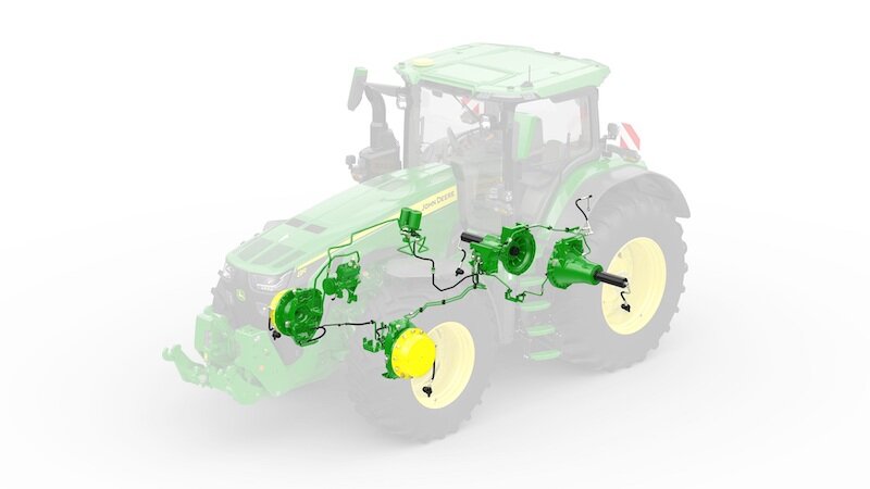 Обновленная система регулирования давления в шинах для тракторов John Deere 8R 