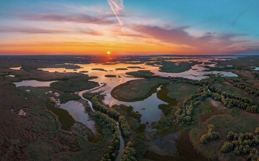 В дельте Волги. 