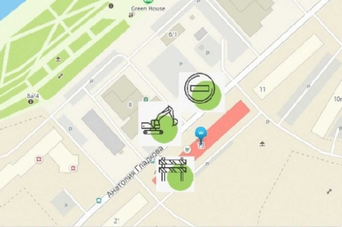    В Красноярске 26 августа перекроют сквозной проезд на улице Гладкова, 13