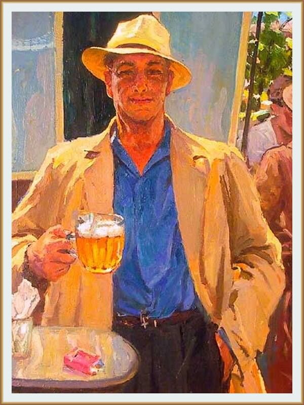 2. Картина художника  Любимова Владимира Петровича / 1907-1993 / «Кружка пива» 1970 год