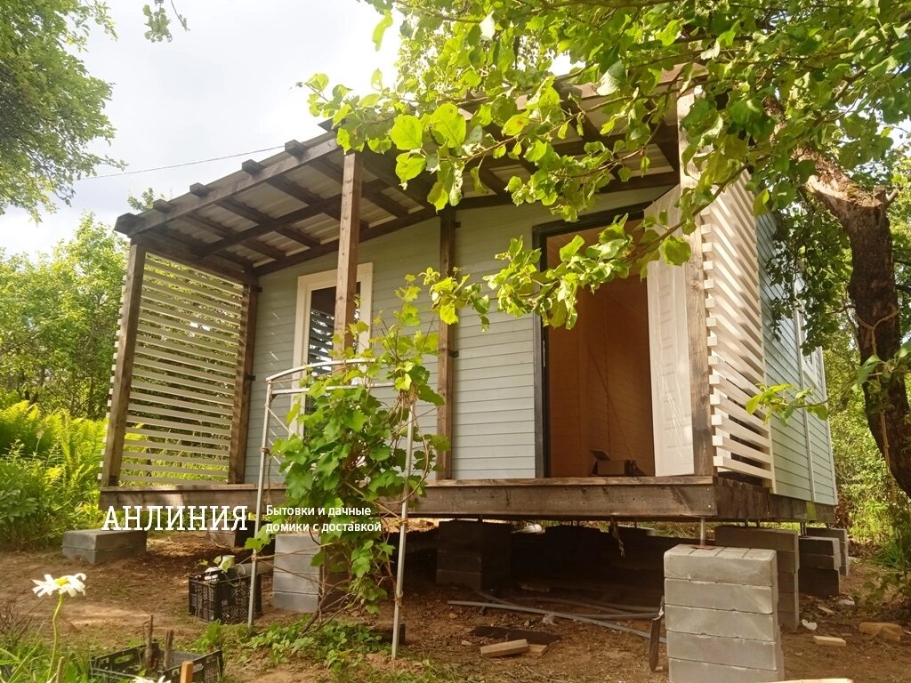 Дачный дом с террасой "Полынь" двухмодульный