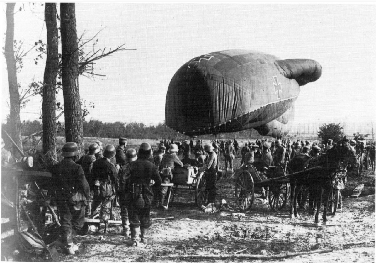 1918 год. Аэростат наблюдения. 