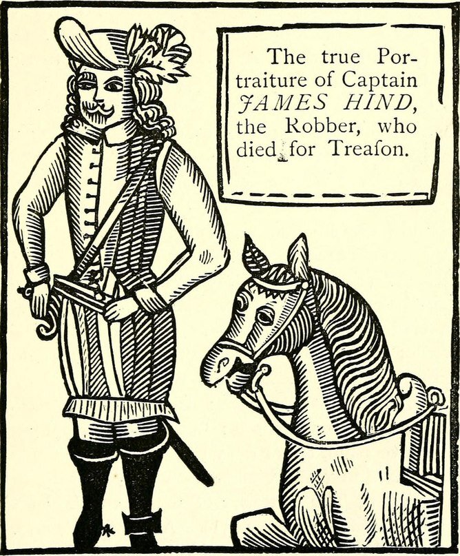  Истинный портрет разбойника Джеймса Хинда, казнённого за государственную измену.  