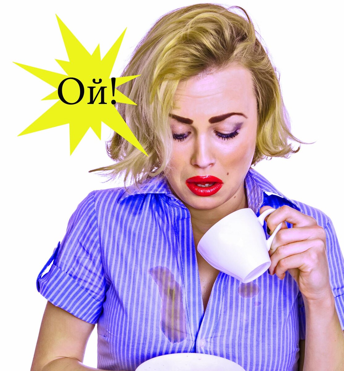 С пятнами от кофе справится сода