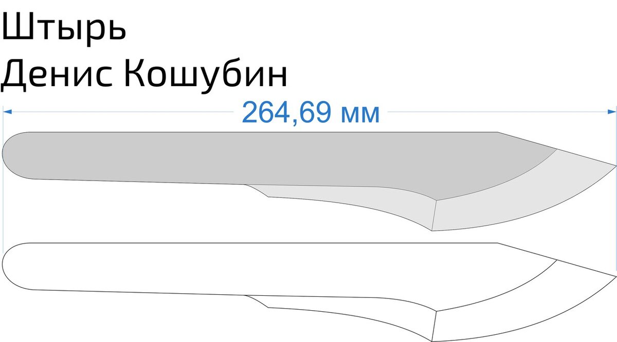 Чертеж ножа танто из стандофф 2
