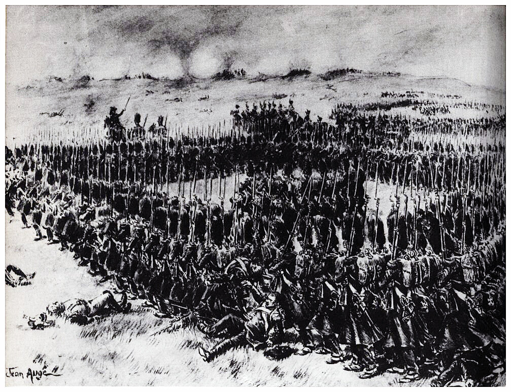 Художник Жан Ож "Императорская гвардия при Ватерлоо"