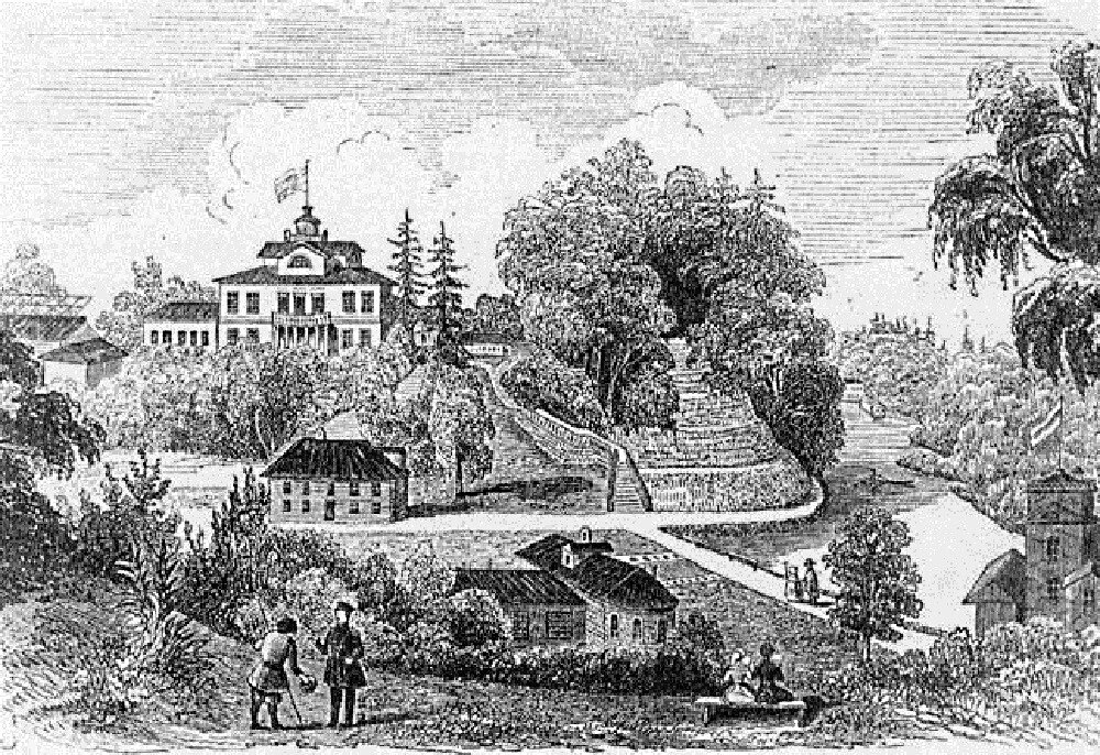 Усадьба Лопухинка, часть которой была отведена под Комендантскую дачу. Середина XIX в.