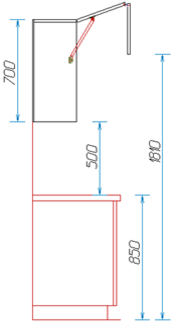 Рис. 2. Работа механизма. Вид сбоку.