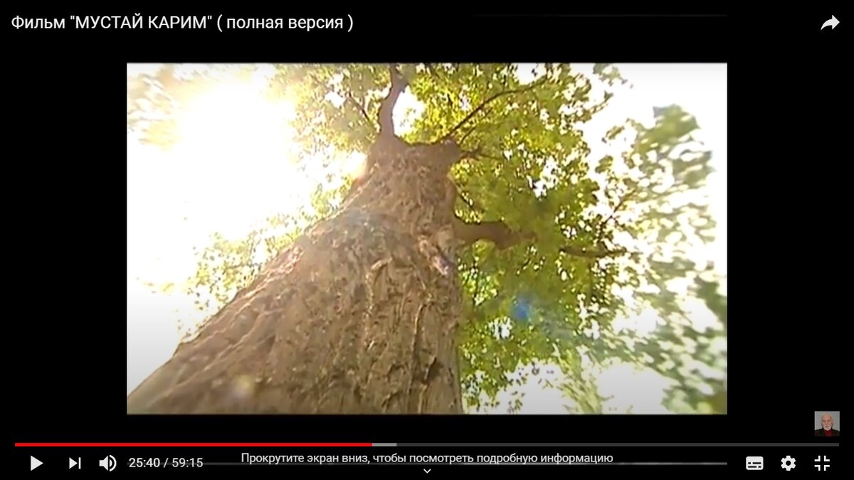 Скриншот  из художественно-публицистического полнометражного фильма "Мустай Карим". Автор и режиссёр Ренат Х. Нуруллин, оператор Леонид Мешков.