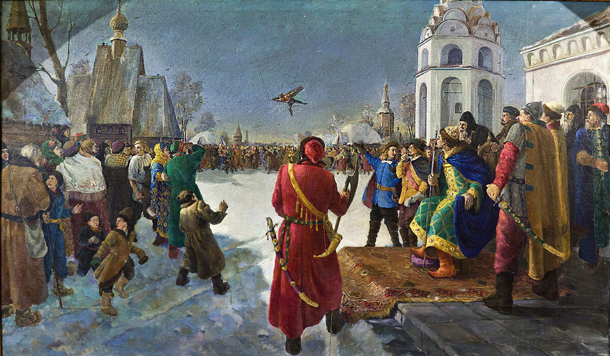 Полёт на крыльях Никиты Крякутного перед Иваном Грозным