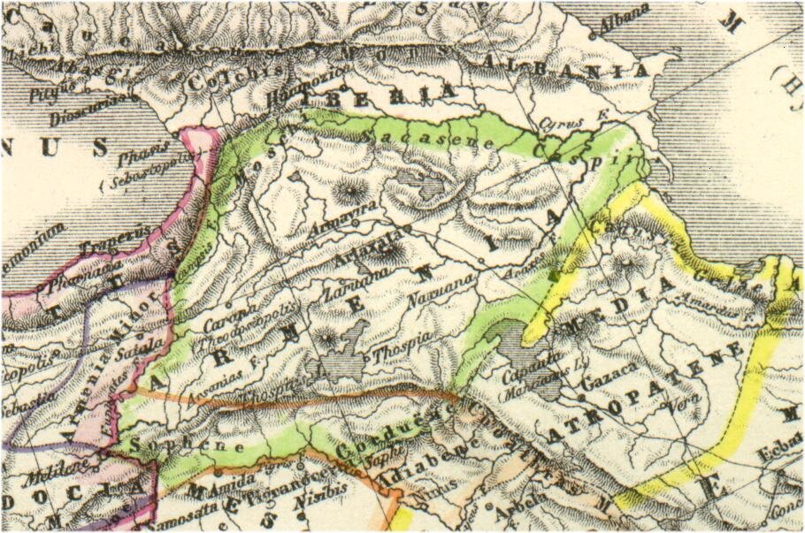 Карта Великой Армении (берлинское издание, 1869 год) 
