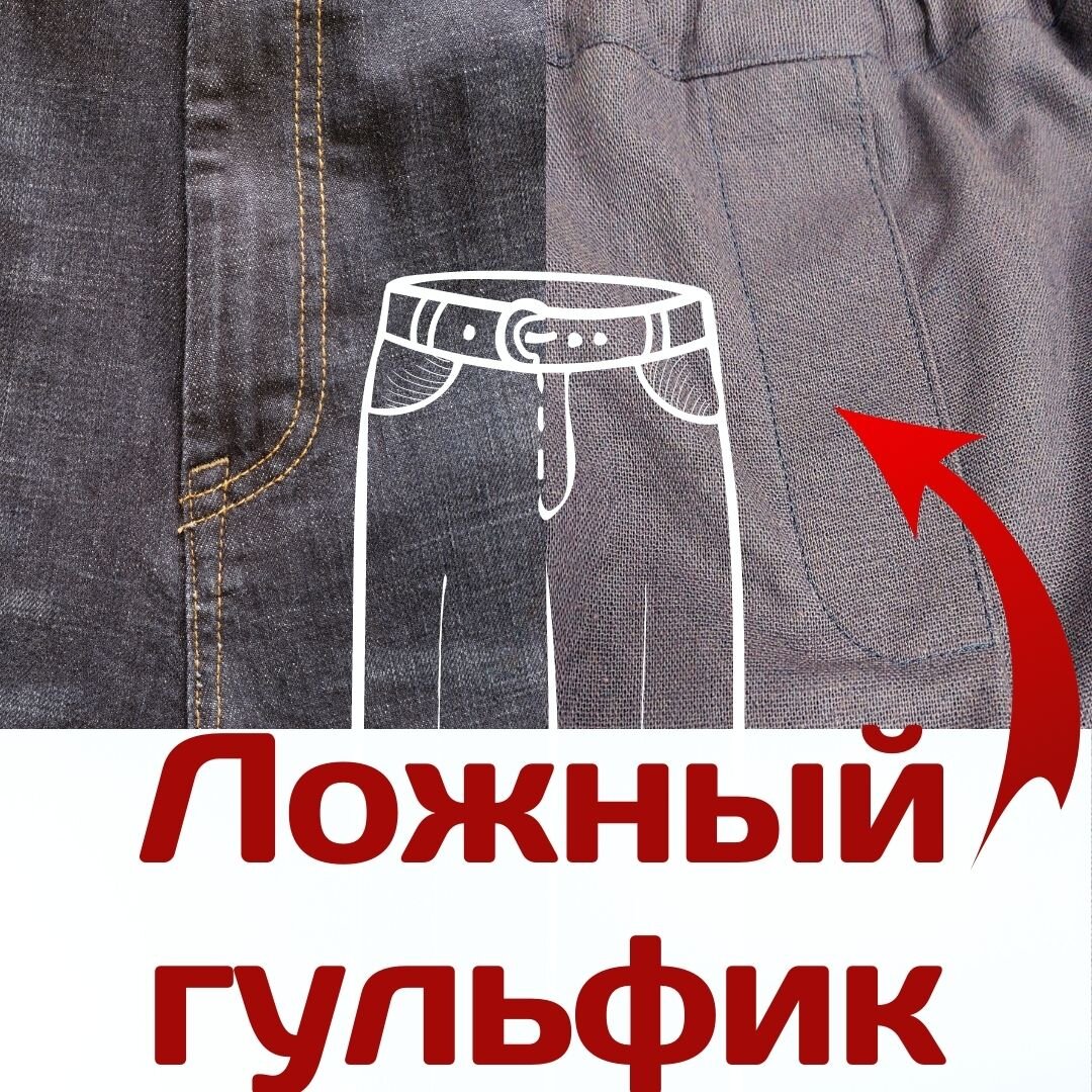 Гульфик на мужских брюках