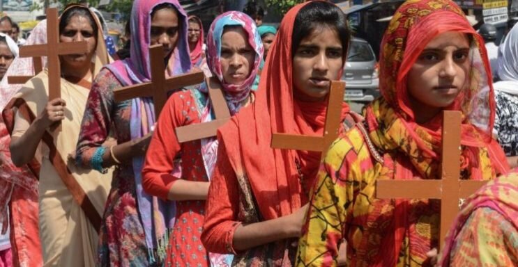 Католическая процессия в Индии