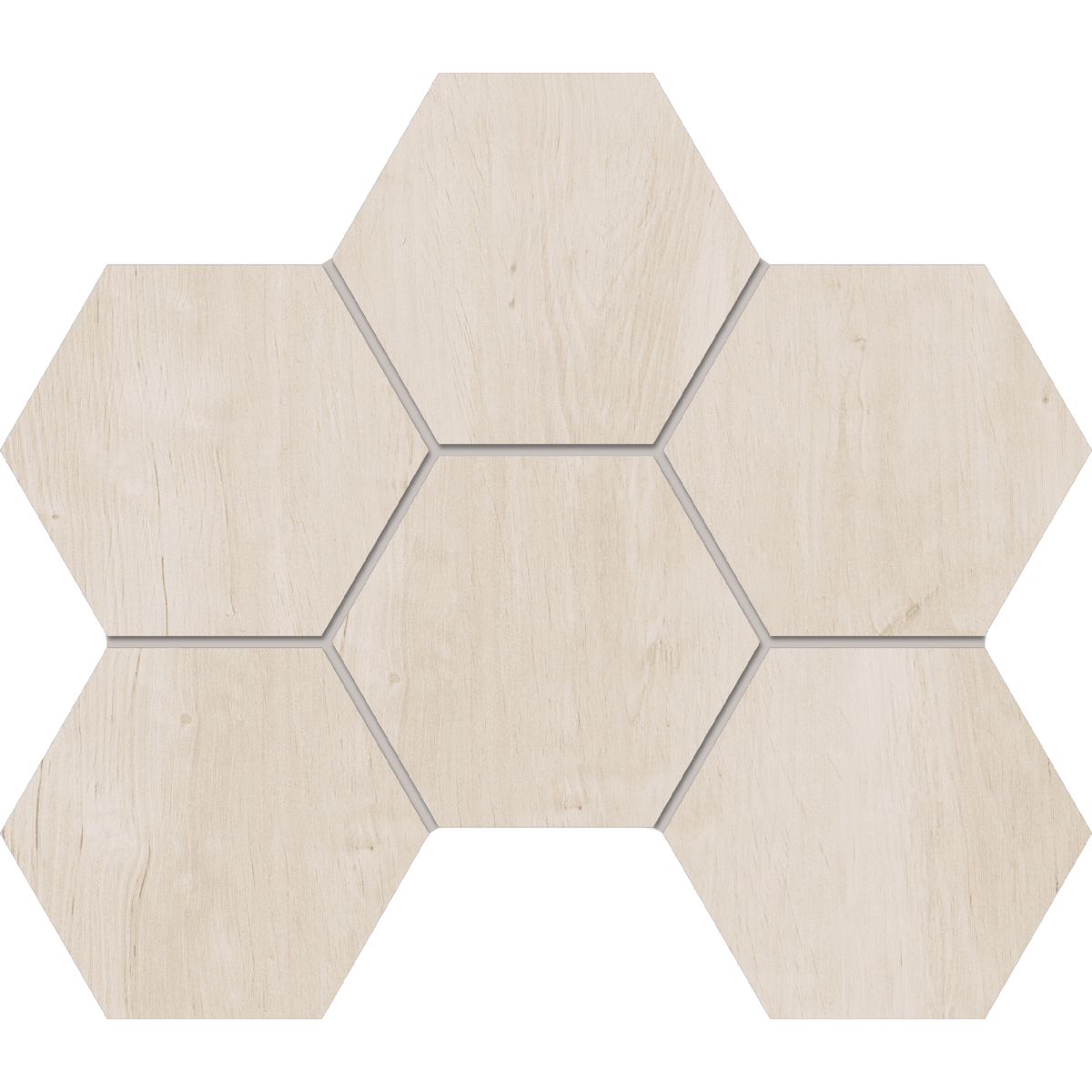 Фото: Estima, мозаика Hexagon из коллекции Soft Wood