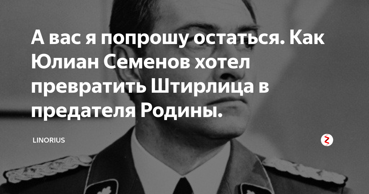 Книги семенова о штирлице. А вас я попрошу остаться.