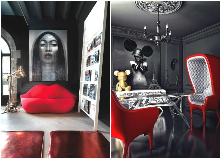 Эпатажный дизайн интерьера в стиле поп-арт