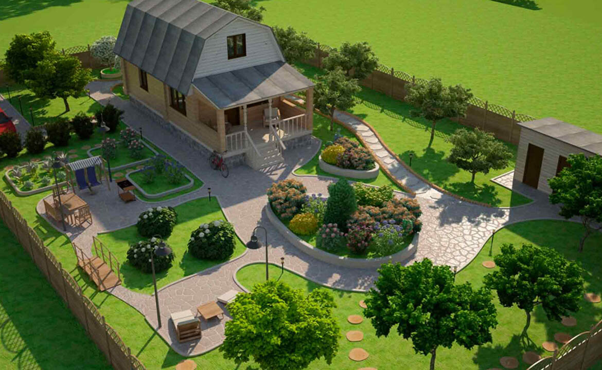 Ландшафтный дизайн садового участка своими руками в 2024 году для начинающих