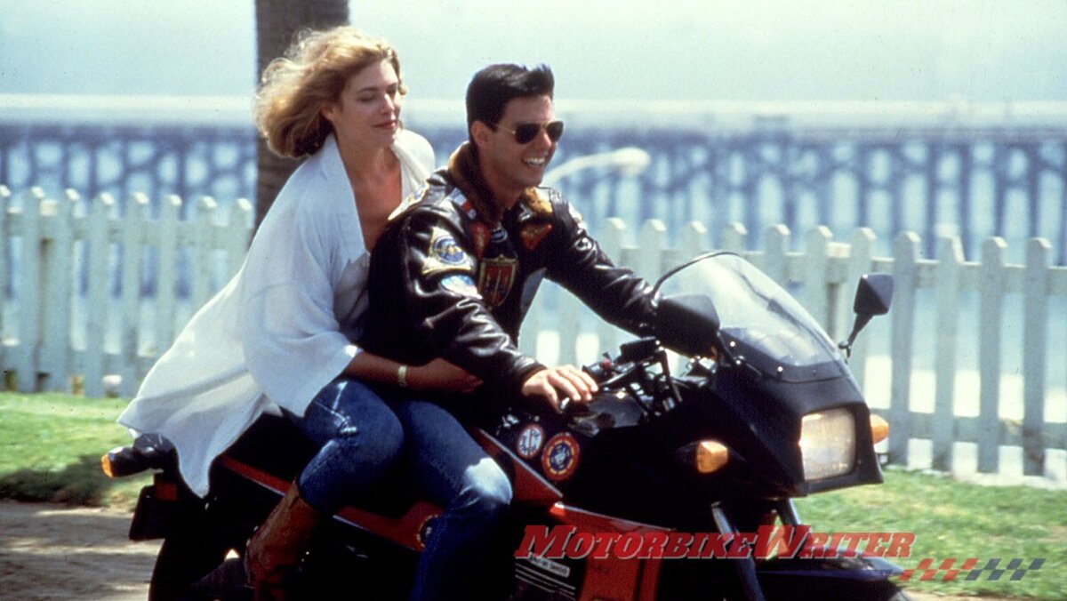 Tom, GPZ900R and Kelly McGillis in Top Gun