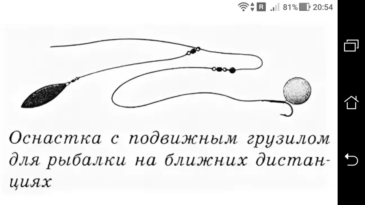 фото оснастка с подвижным грузилом для рыбалки на ближних дистанциях от берега